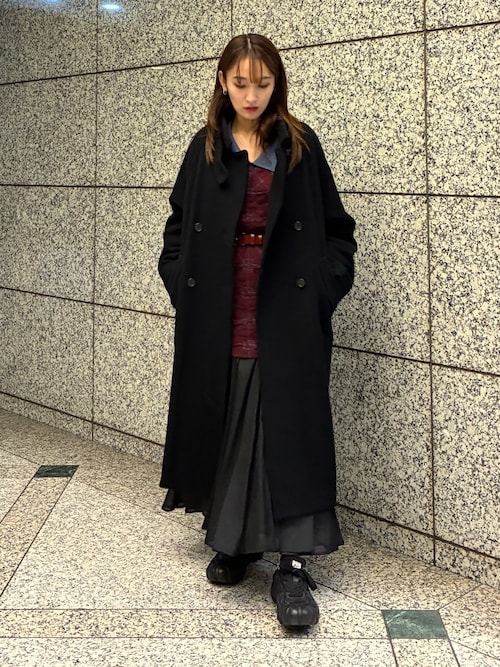 Ray BEAMS コート アウター スタンドカラー ダブル レディース