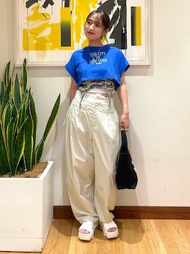 「Ray BEAMS（レイビームス）のアイテム」を使った、KANAKOさん（レディース・163cm）の夏コーディネート