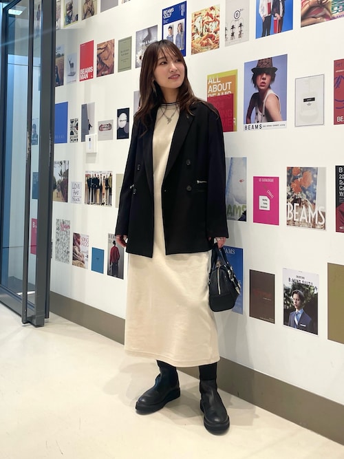 ジャケット テーラードジャケット ジップ ポケット 4ボタン ダブル ジャケット BEAMS WOMEN｜【6/12再値下げ】ジップ ポケット 4ボタン ダブル