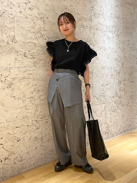 「Ray BEAMS（レイビームス）のアイテム」を使った、KANAKOさん（レディース・163cm）の夏コーディネート