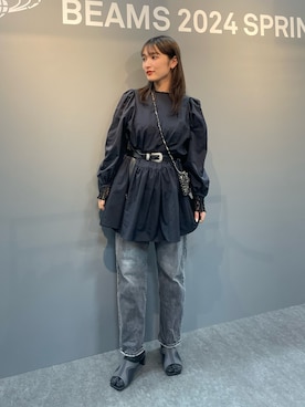 「Ray BEAMS（レイビームス）のアイテム（その他アウター）」を使った、KANAKOさん（レディース・163cm）の春コーディネート