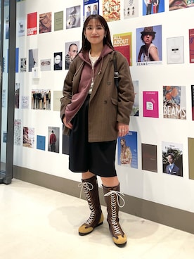 「スニーカーブーツ」｜KANAKOさん（レディース・163cm）の秋コーディネート