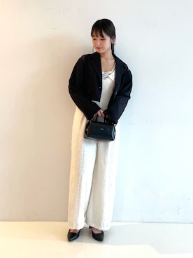 「Ray BEAMS（レイビームス）のアイテム（オールインワン・サロペット）」を使った、KANAKOさん（レディース・163cm）の春コーディネート