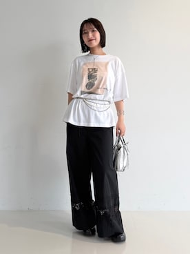 「Ray BEAMS（レイビームス）のアイテム」を使った、KANAKOさん（レディース・163cm）の夏コーディネート