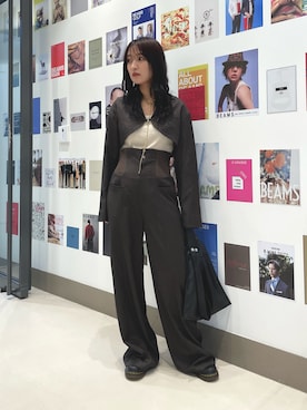 「Ray BEAMS（レイビームス）のアイテム（その他アウター）」を使った、KANAKOさん（レディース・163cm）の秋コーディネート
