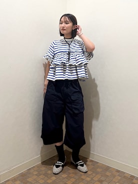「BEAMS BOY（ビームスボーイ）のアイテム」を使った、KANAKOさん（レディース・163cm）の夏コーディネート