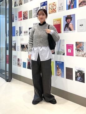 「レザーパンツ」｜KANAKOさん（レディース・163cm）の秋コーディネート