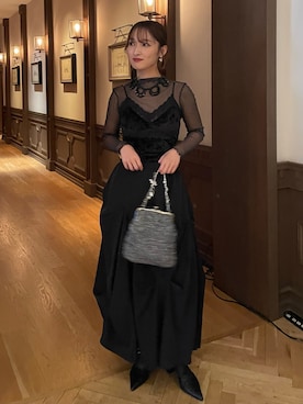 「アイテム（キャミソール）」を使った、KANAKOさん（レディース・163cm）の秋コーディネート