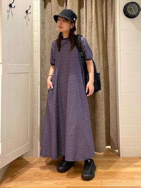 「DANTON」｜「アイテム（ワンピース/ドレス）」を使った、KANAKOさん（レディース・163cm）の夏コーディネート