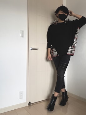 「SHAREEF（シャリーフ）のアイテム（パンツ）」を使った、kei_nishimuraさん（メンズ・173cm）の秋コーディネート