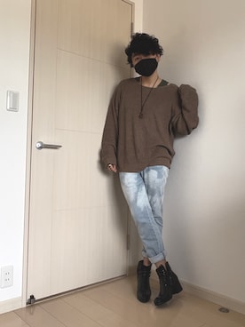 「SHAREEF（シャリーフ）のアイテム（ブーツ）」を使った、kei_nishimuraさん（メンズ・173cm）の秋コーディネート