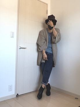 「SHAREEF（シャリーフ）のアイテム（ブーツ）」を使った、kei_nishimuraさん（メンズ・173cm）の秋コーディネート