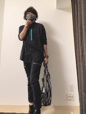 「SHAREEF（シャリーフ）のアイテム（ブーツ）」を使った、kei_nishimuraさん（メンズ・173cm）の夏コーディネート