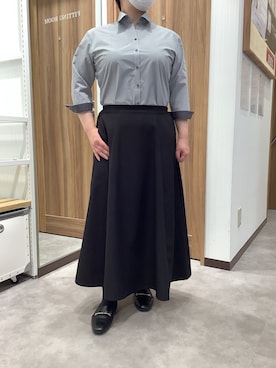 「アイテム（ビジネスシャツ）」を使った、TOKYO SHIRTS 成田イオンモール店さん（レディース・155cm）の夏コーディネート