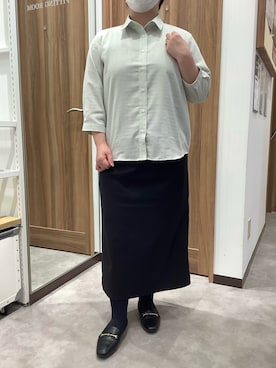 「TOKYO SHIRTS（トウキョウシャツ）のアイテム（シャツ/ブラウス）」を使った、TOKYO SHIRTS 成田イオンモール店さん（レディース・155cm）の春コーディネート