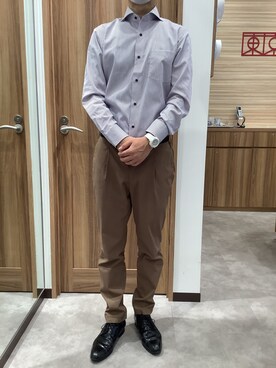 「ホリゾンタルカラー」｜TOKYO SHIRTS 成田イオンモール店さん（メンズ・173cm）の秋コーディネート