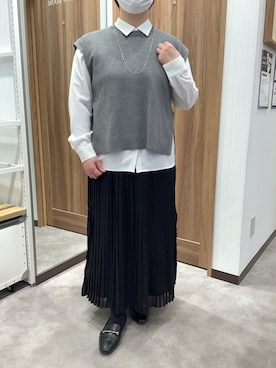 TOKYO SHIRTS 成田イオンモール店さん（レディース・155cm）の冬コーディネート