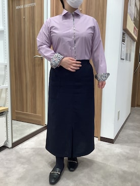 「アイテム（ビジネスシャツ）」を使った、TOKYO SHIRTS 成田イオンモール店さん（レディース・155cm）の秋コーディネート