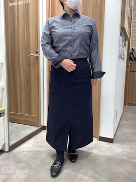 「アイテム（ビジネスシャツ）」を使った、TOKYO SHIRTS 成田イオンモール店さん（レディース・155cm）の秋コーディネート