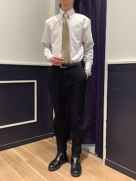 「TOKYO SHIRTS（トウキョウシャツ）のアイテム」を使った、BRICK HOUSE by Tokyo Shirts 武蔵村山イオンモール店さん（メンズ・168cm）の冬コーディネート