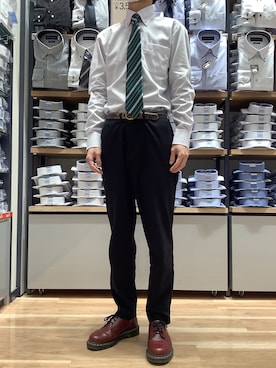 「春カラー」｜「アイテム（フォーマルスーツ/小物）」を使った、BRICK HOUSE by Tokyo Shirts 武蔵村山イオンモール店さん（メンズ・168cm）の冬コーディネート