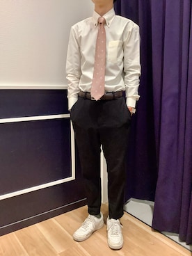 「アイテム（ビジネスシャツ）」を使った、BRICK HOUSE by Tokyo Shirts 武蔵村山イオンモール店さん（メンズ・168cm）の夏コーディネート