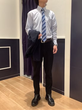 「BRICK HOUSE by TOKYO SHIRT（ブリックハウス）のアイテム」を使った、BRICK HOUSE by Tokyo Shirts 武蔵村山イオンモール店さん（メンズ・168cm）の冬コーディネート