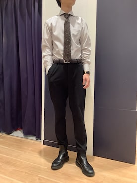 「アイテム（ネクタイ）」を使った、BRICK HOUSE by Tokyo Shirts 武蔵村山イオンモール店さん（メンズ・168cm）の秋コーディネート