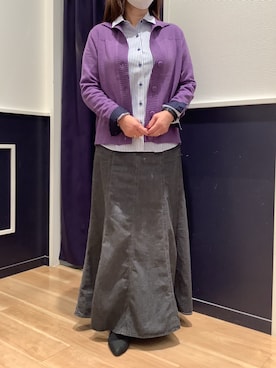 「アイテム（ビジネスシャツ）」を使った、BRICK HOUSE by Tokyo Shirts 武蔵村山イオンモール店さん（レディース・156cm）の秋コーディネート