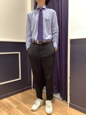「アイテム（ビジネスシャツ）」を使った、BRICK HOUSE by Tokyo Shirts 武蔵村山イオンモール店さん（メンズ・168cm）の秋コーディネート