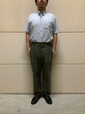 「アイテム（ビジネスシャツ）」を使った、BRICK HOUSE by Tokyo Shirts 大日イオンモール店さん（メンズ・176cm）の夏コーディネート