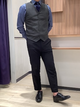 「ベストコーデ」｜「アイテム（フォーマルスーツ/小物）」を使った、BRICK HOUSE by Tokyo Shirts 大日イオンモール店さん（メンズ・176cm）の秋コーディネート