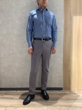 「アイテム（ビジネスシャツ）」を使った、BRICK HOUSE by Tokyo Shirts 大日イオンモール店さん（メンズ・176cm）の秋コーディネート