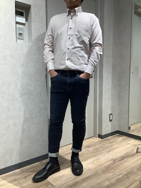 「アイテム（ビジネスシャツ）」を使った、BRICK HOUSE by Tokyo Shirts 大日イオンモール店さん（メンズ・176cm）の夏コーディネート