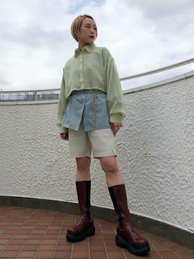 「アイテム（ファッション雑貨）」を使った、MAYUさん（レディース・154cm）の春コーディネート