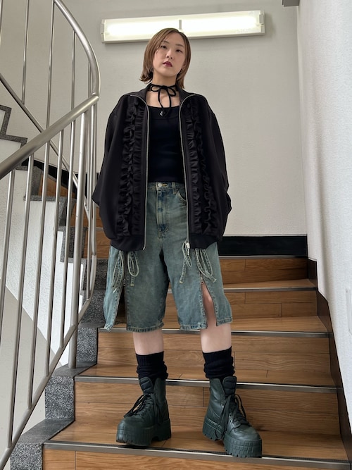 ルーズフリルトラックジャケット【セットアップ対応】春服（ジャージ