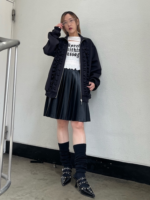 ルーズフリルトラックジャケット【セットアップ対応】春服（ジャージ