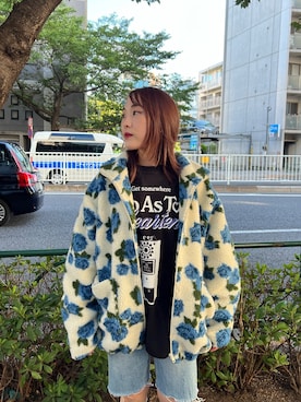 「jouetie（ジュエティ）のアイテム（その他アウター）」を使った、MAYUさん（レディース・154cm）の秋コーディネート