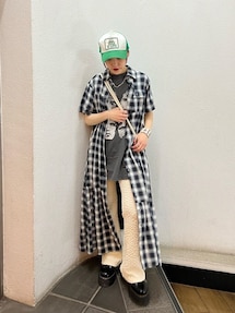 ジュエティ ワンピース ハーフスリーブカラーステッチロングワンピース｜ジュエティ