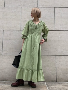 「ピスタチオ」｜「アイテム（アクセサリー）」を使った、MAYUさん（レディース・154cm）の夏コーディネート