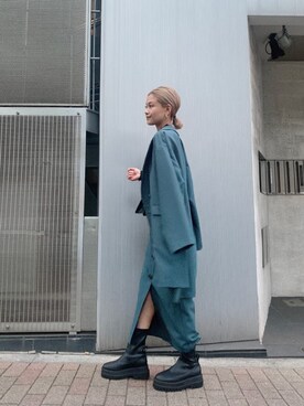 「MURUA（ムルーア）のアイテム（テーラードジャケット）」を使った、伊藤 奈那さん（レディース・154cm）の秋コーディネート