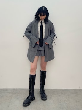 「jouetie（ジュエティ）のアイテム（ジャケット/アウター）」を使った、MIYUさん（レディース・168cm）の冬コーディネート