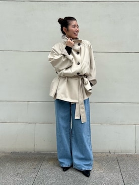 宮地玲奈さん（レディース・153cm）の秋コーディネート