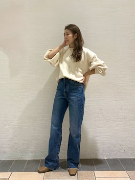 宮地玲奈さん(レディース・153cm)の秋コーディネート