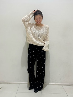 宮地玲奈さん(レディース・153cm)の秋コーディネート