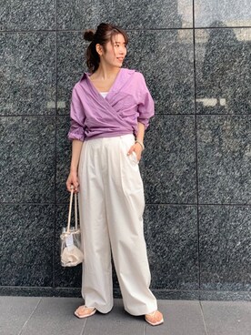 宮地玲奈さん（レディース・153cm）の夏コーディネート