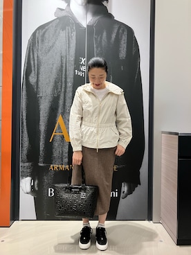 「armaniexchange」｜Iku.Yさん（レディース・168cm）の秋コーディネート