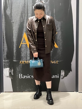 「ARMANIEXCHANGE」｜Iku.Yさん（レディース・168cm）の秋コーディネート