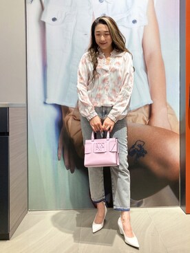 「armaniexchange」｜「アイテム（パンプス）」を使った、Iku.Yさん（レディース・168cm）の春コーディネート