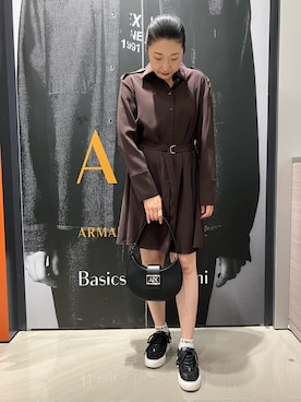「armaniexchange」｜Iku.Yさん（レディース・168cm）の秋コーディネート